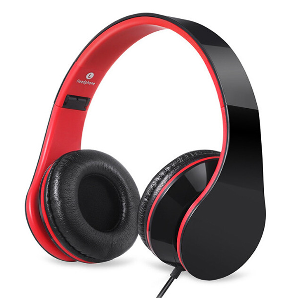 Stereo wired over head folded headphone 